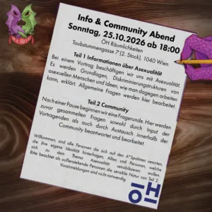 25.10.26, 18:00 // Info & Community Abend mit der ÖH WIEN